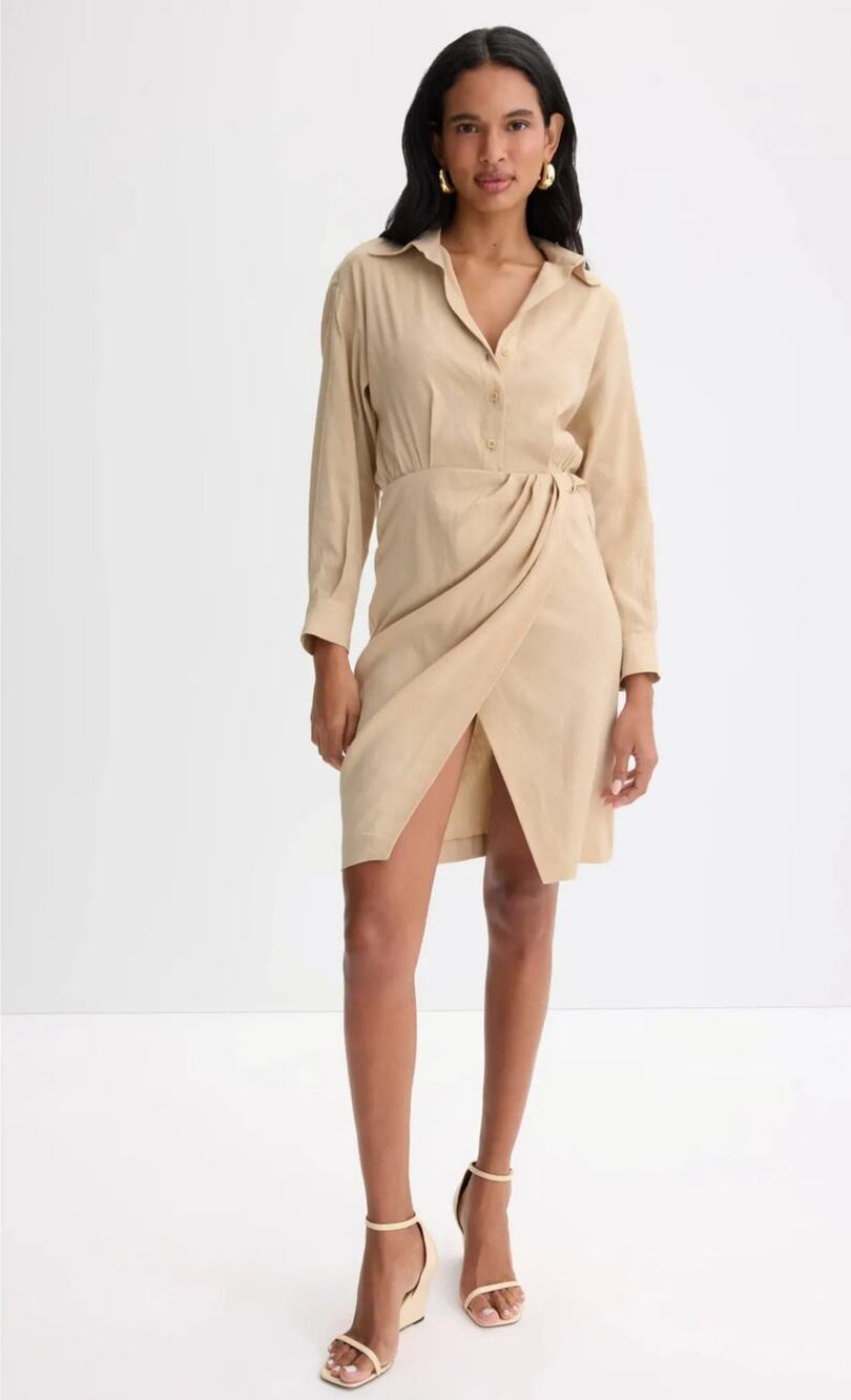 Maje Rilinen Wrap Dress Women Size 8